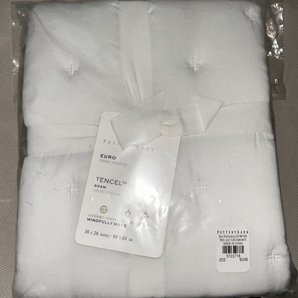 Pottery Barn Tencel Lyocell Quilt Euro Sham